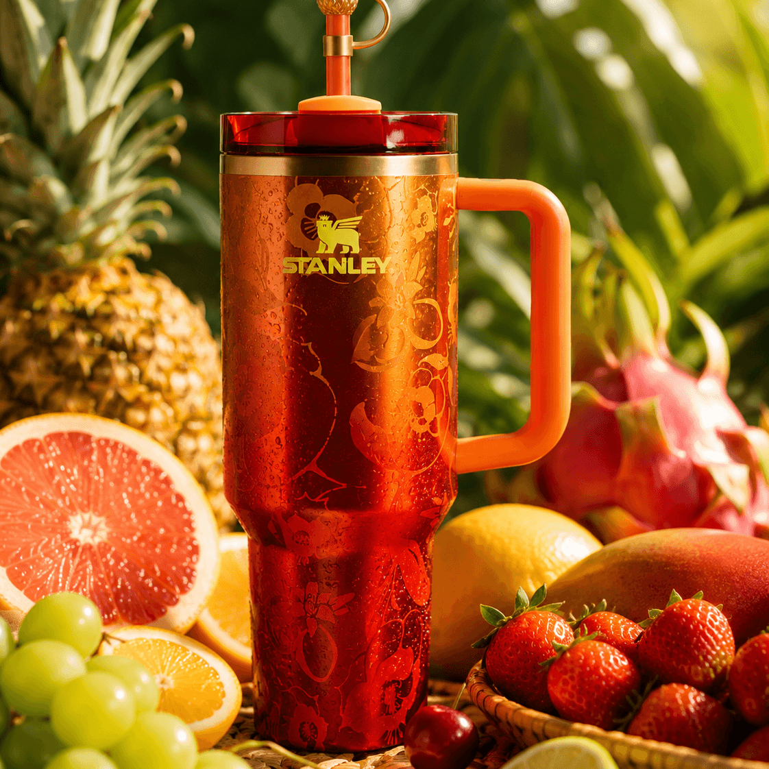 Tropical Sunset Floral 40oz Tumbler