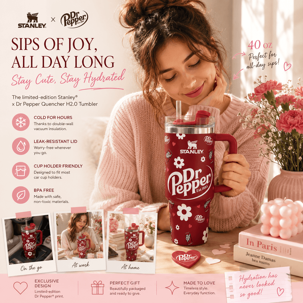 Stanley Dr Pepper 40oz Insulated Tumbler with Handle