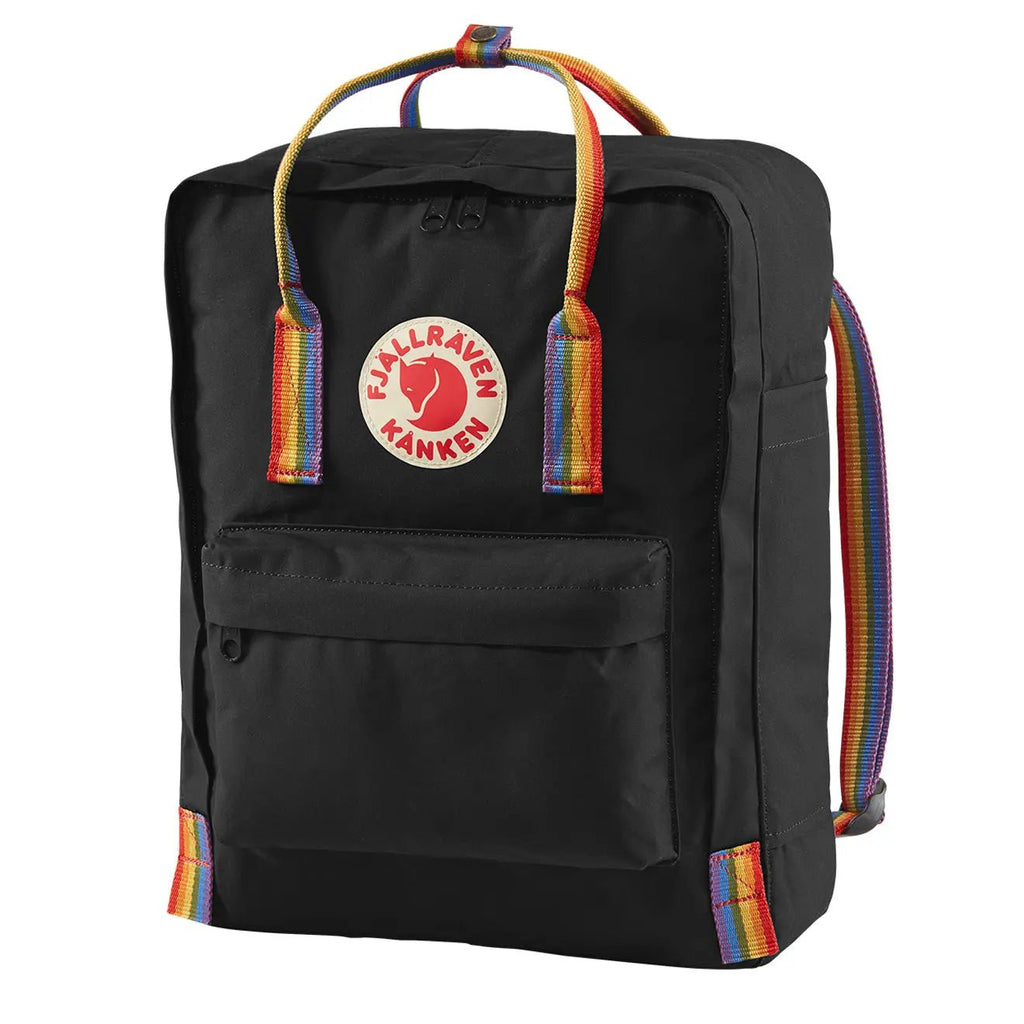 Fjallraven Kanken Classic Backpack Black Rainbow Pattern