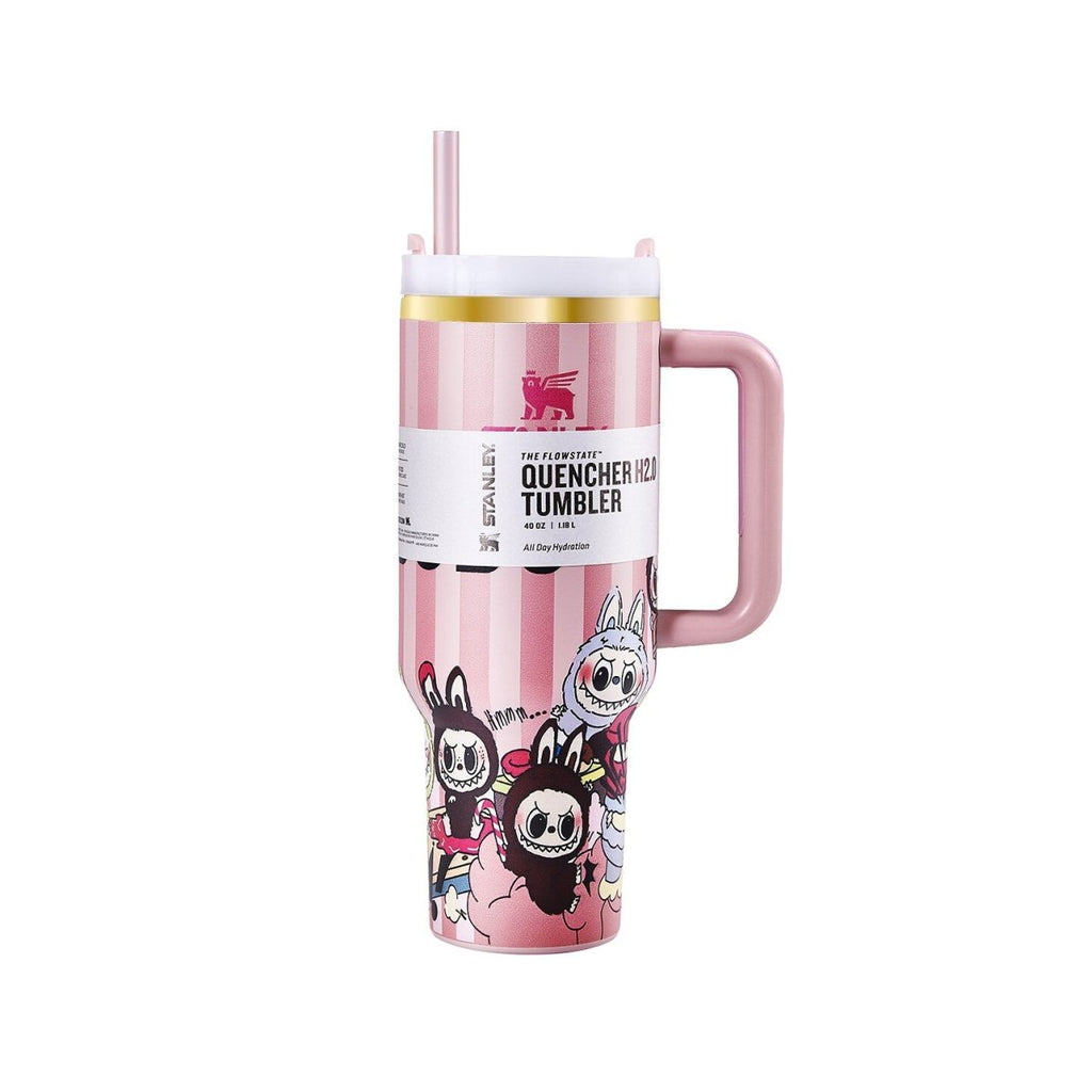 Stanley Quencher Tumbler with Labubu Design